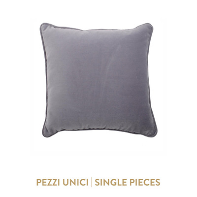 Luxurious cushion square Carrè in solid color velvet