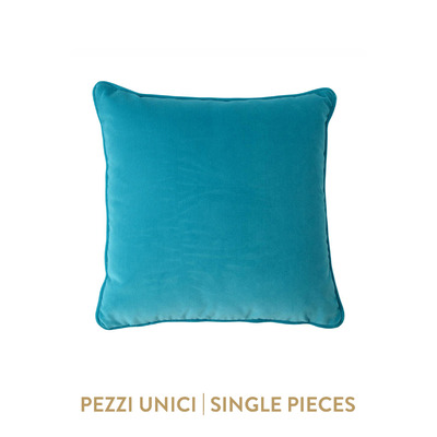 Luxurious cushion square Carrè in solid color velvet