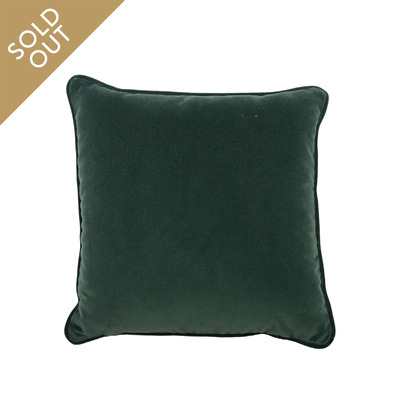 Luxurious cushion square Carrè in solid color velvet