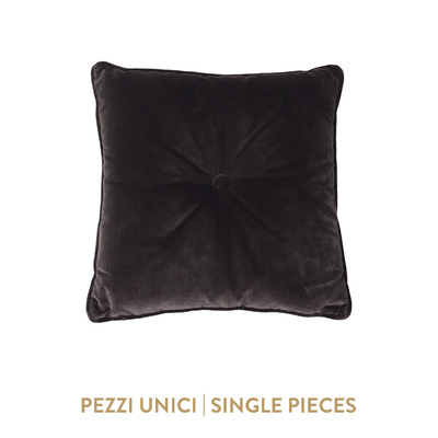 Luxurious cushion square Carrè in solid color velvet