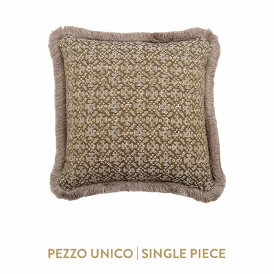 Luxurious cushion square Carrè in multicolor/pattern fabric