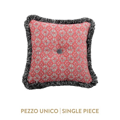 Luxurious cushion square Carrè in multicolor/pattern fabric