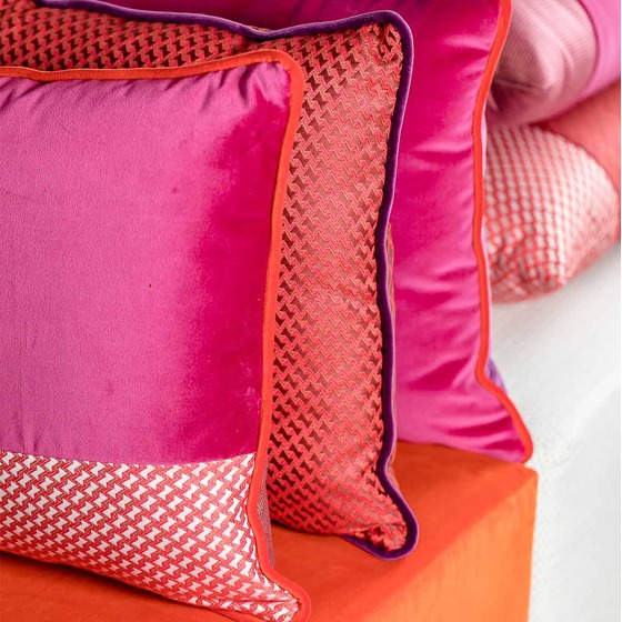 Cuscino d'arredo quadrato Carrè in tessuto multicolor/fantasia