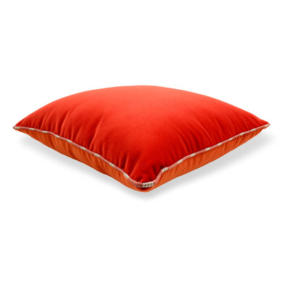 Luxurious cushion square Carrè in solid color velvet