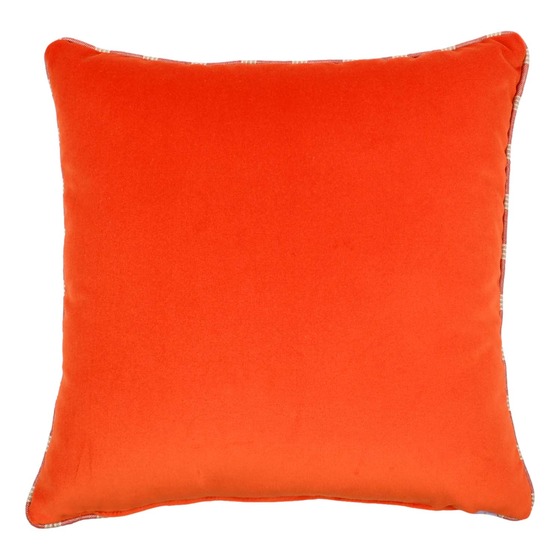 Luxurious cushion square Carrè in solid color velvet