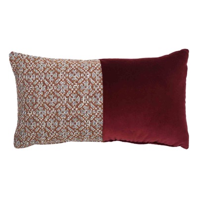 Luxurious cushion rectangular Bis in geometric fabric