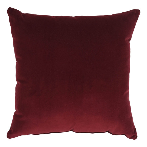 Luxurious cushion square Carrè in solid color velvet