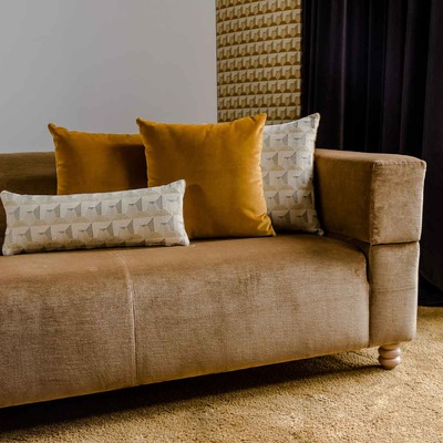 Cuscino d'arredo rettangolare Longue in tessuto geometrico