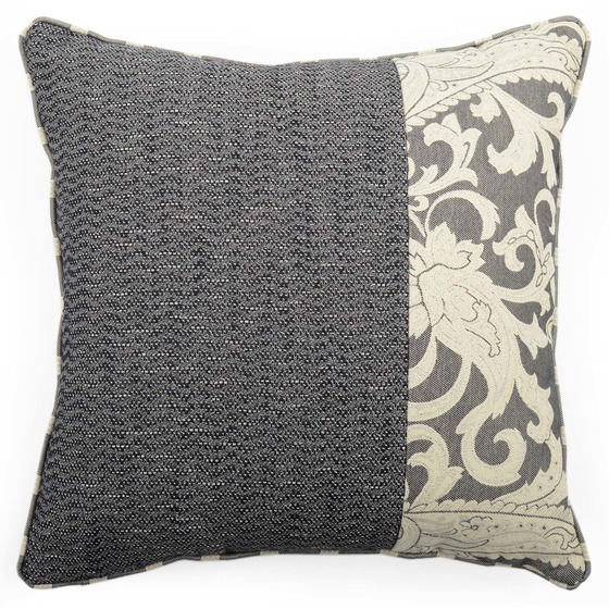 Luxurious cushion square Carrè Stripe in multicolor/pattern fabric