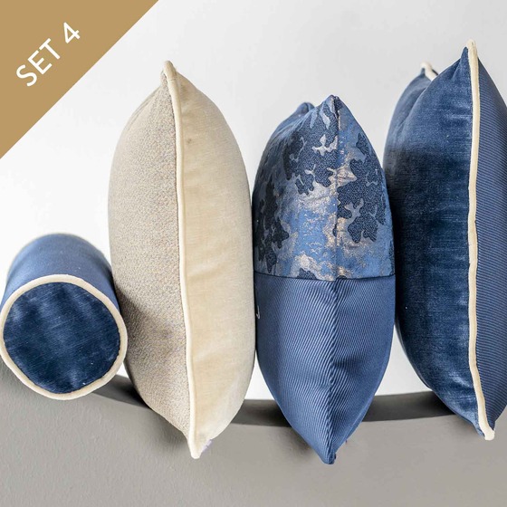 Luxurious Cushions' Set in designer fabric