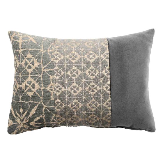Luxurious cushion rectangular Degradè in multicolor/pattern fabric