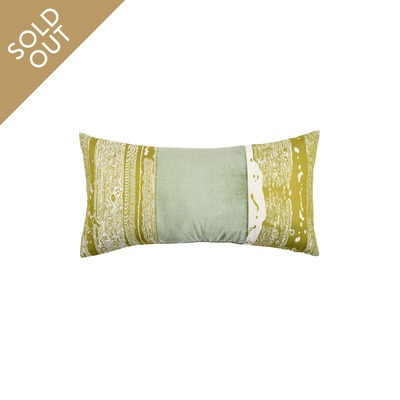 Luxurious cushion rectangular Degradè in multicolor/pattern fabric