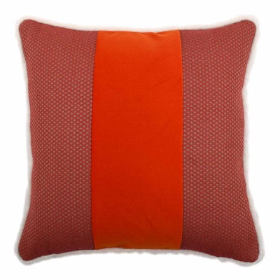 Luxurious cushion square Carrè Three in false unit fabric