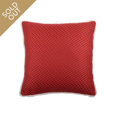 Luxurious cushion square Carrè in multicolor/pattern fabric