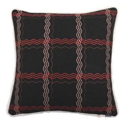 Luxurious cushion square Carrè in multicolor/pattern fabric
