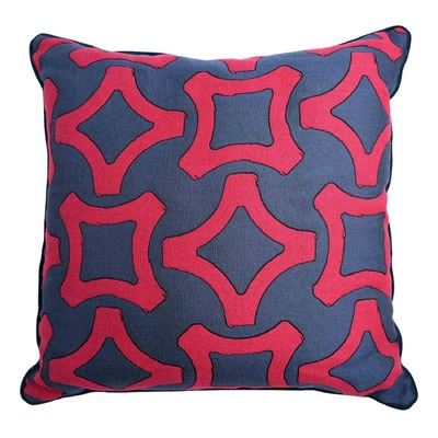 Luxurious cushion square Carrè in multicolor/pattern fabric