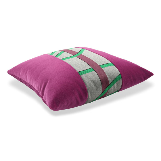 Luxurious cushion square Carrè Degradè in multicolor/pattern fabric