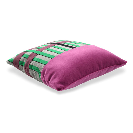 Luxurious cushion square Carrè Orizzontal in multicolor/pattern fabric