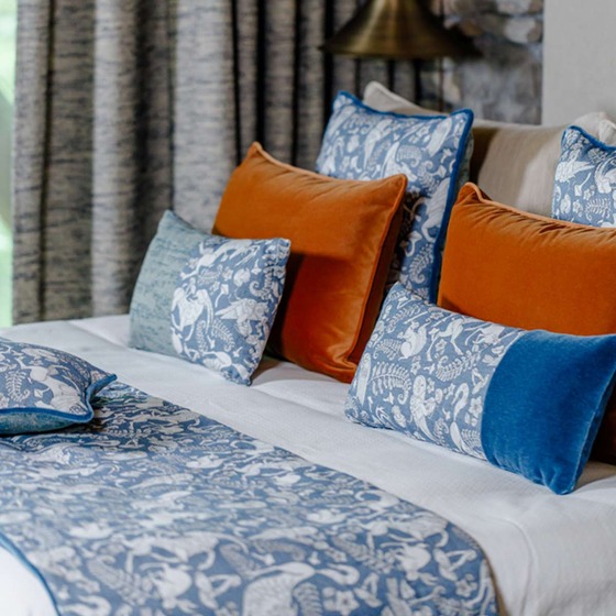 Luxurious cushion rectangular Simple in multicolor/pattern fabric
