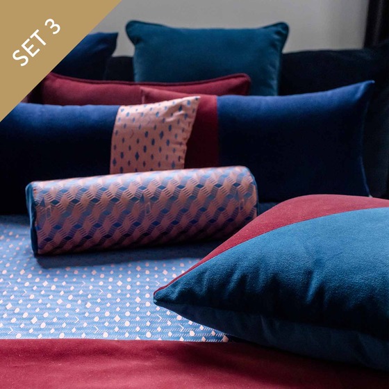 Luxurious Cushions' Set in designer fabric