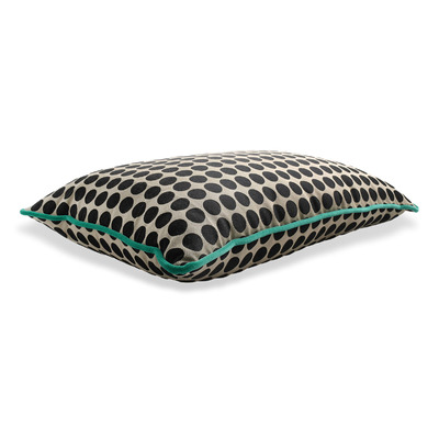 Luxurious cushion rectangular Longue in multicolor/pattern fabric