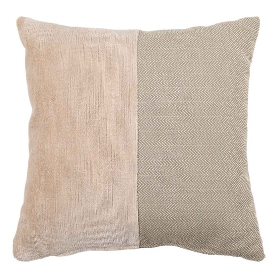 Cuscino d'arredo quadrato Carrè Bis in tessuto falso unito