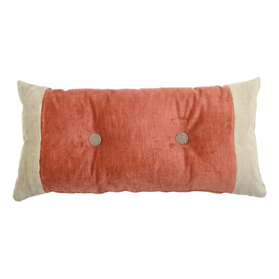 Luxurious cushion rectangular Zeta in solid color velvet