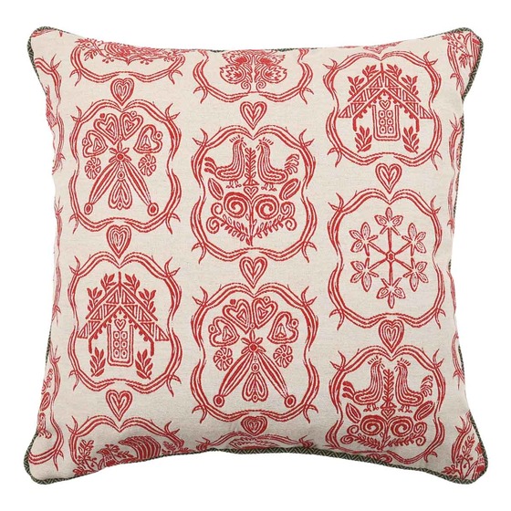 Luxurious cushion square Carrè in multicolor/pattern fabric
