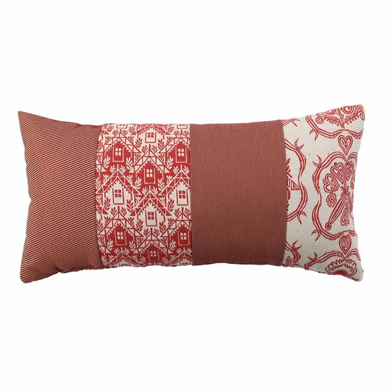 Luxurious cushion rectangular Degradè in multicolor/pattern fabric