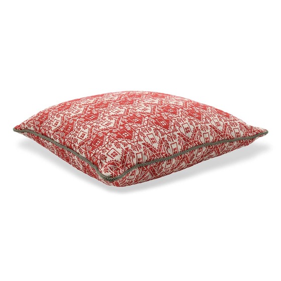 Luxurious cushion square Carrè in multicolor/pattern fabric