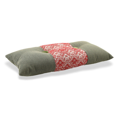 Luxurious cushion rectangular Cucù in multicolor/pattern fabric
