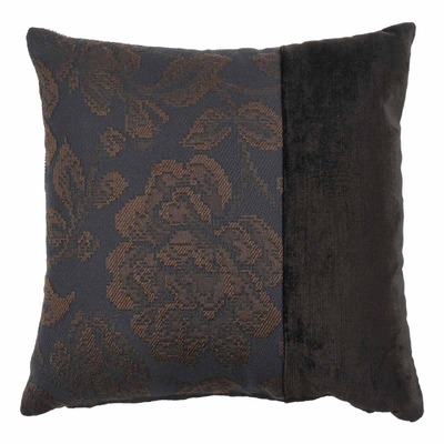 Luxurious cushion square Carrè Stripe in multicolor/pattern fabric