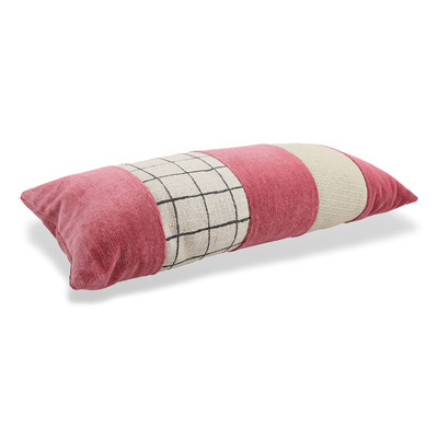 Luxurious cushion rectangular Degradè in multicolor/pattern fabric