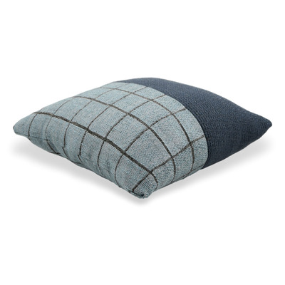 Luxurious cushion square Carrè Bis in multicolor/pattern fabric