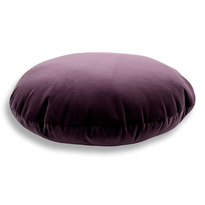 Luxurious cushion round Rotondo in solid color velvet