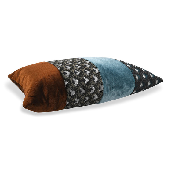 Luxurious cushion rectangular Degradè in multicolor/pattern fabric