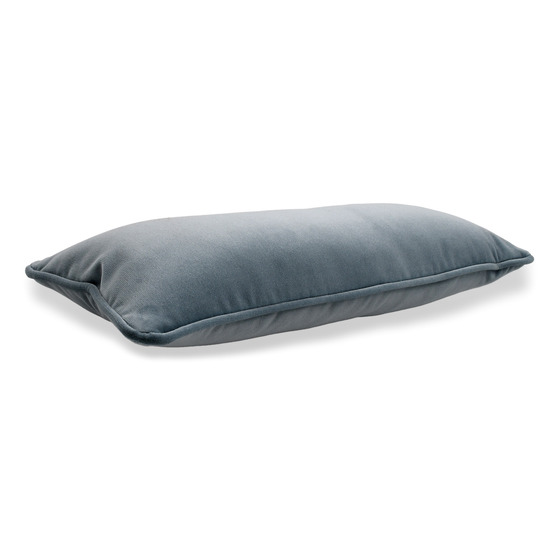Luxurious cushion rectangular Longue in solid color velvet