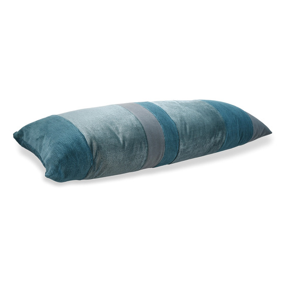 Cuscino d'arredo rettangolare Baguette in velluto tinta unita