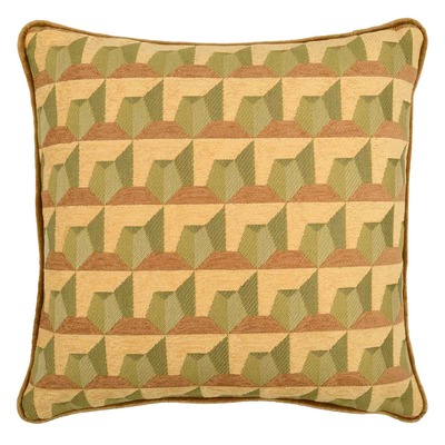 Luxurious cushion square Carrè in geometric fabric