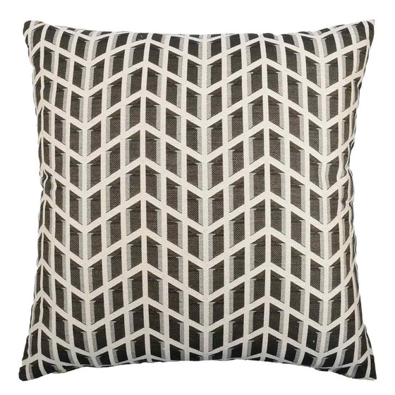 Luxurious cushion square Carrè Stripe in multicolor/pattern fabric