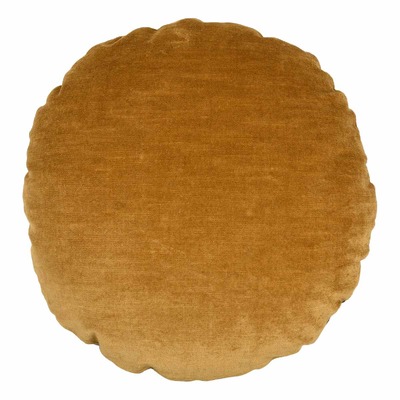 Luxurious cushion round Rotondo in solid color velvet