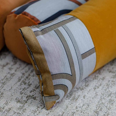 Luxurious cushion rectangular Simple in multicolor/pattern fabric