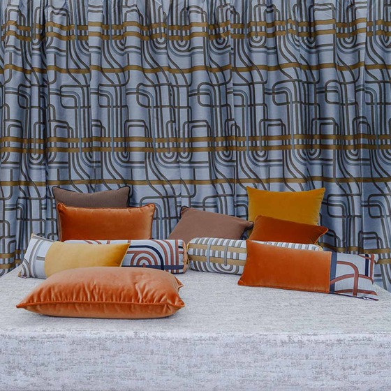 Luxurious cushion rectangular Simple in multicolor/pattern fabric