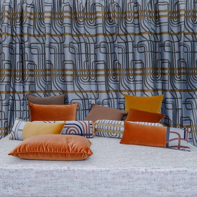 Luxurious cushion rectangular Simple in multicolor/pattern fabric