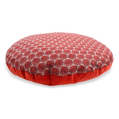 Luxurious cushion round Rotondo in multicolor/pattern fabric