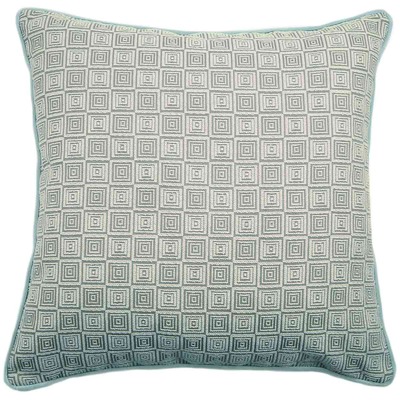 Luxurious cushion square Carrè in geometric fabric