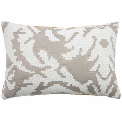 Luxurious cushion rectangular Elle in multicolor/pattern fabric