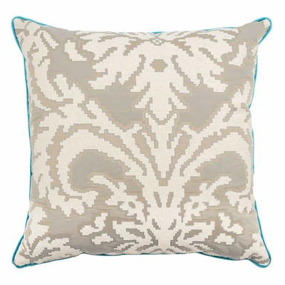 Luxurious cushion square Carrè in multicolor/pattern fabric