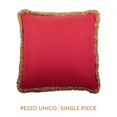 Luxurious cushion square Carrè in multicolor/pattern fabric