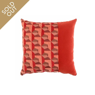 Luxurious cushion square Carrè in multicolor/pattern fabric